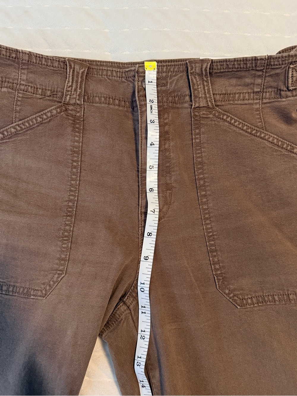 NWT AE Stretch High Waisted Utility Stovepipe Brown Jeans Pants 8L 29W - Picture 11 of 14